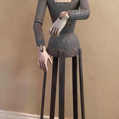 Wooden Santos-style cage doll