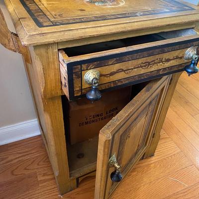 Antique Victorian washstand with two towel bars