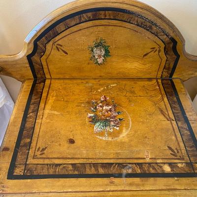 Antique Victorian washstand with two towel bars