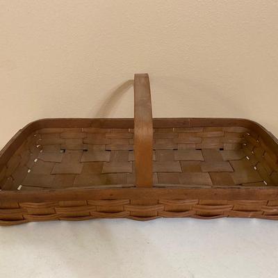 Vintage Rectangular Basketville handled basket