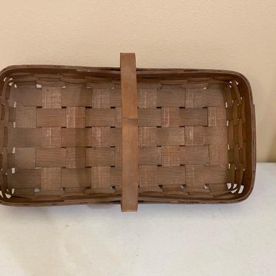 Vintage Rectangular Basketville handled basket