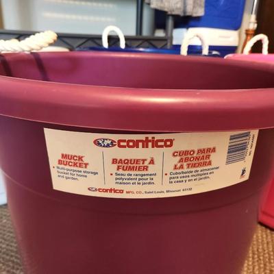 Lot #54 Lot of 4 Plastic Muck Buckets