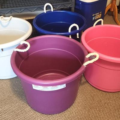 Lot #54 Lot of 4 Plastic Muck Buckets