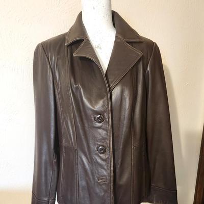 Lot #55 Preston & York Dark Brown Lamb Skin Jacket - Size Small