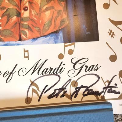 Lot #57 2003 Poster - Mardi Gras Halt Fast Marching Band - Pete Fountain