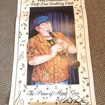 Lot #57 2003 Poster - Mardi Gras Halt Fast Marching Band - Pete Fountain