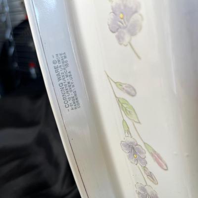 Corningware peach and floral