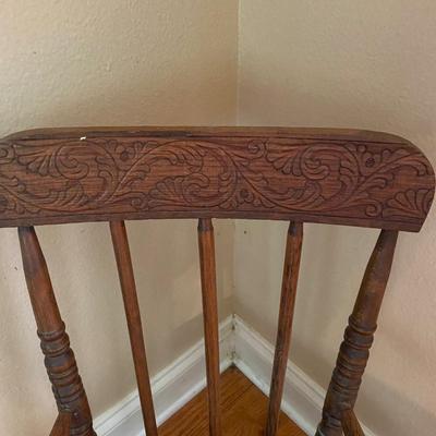 Antique solid wood potty chair