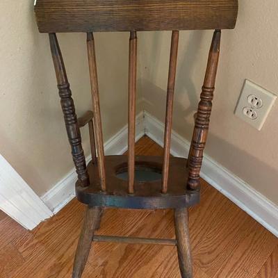 Antique solid wood potty chair