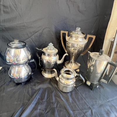 Variety of coffee pots