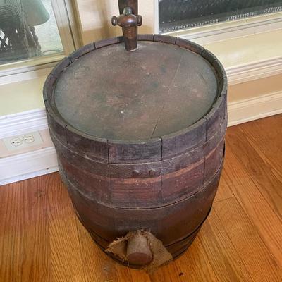 Antique wooden keg