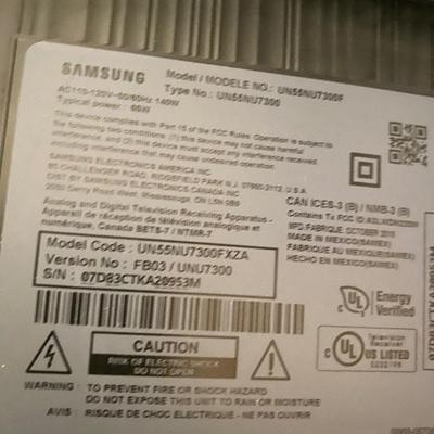 Samsung 55” curved screen smart tv