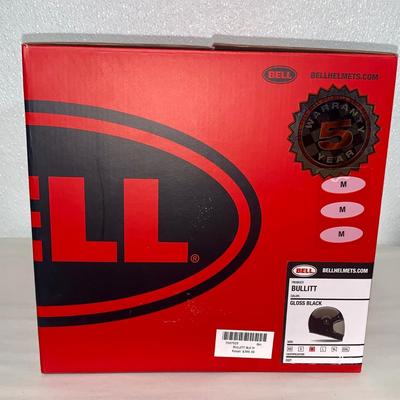 NOS Bell Gloss Black Bullitt Full-Face Motorcycle Helmet - Size M