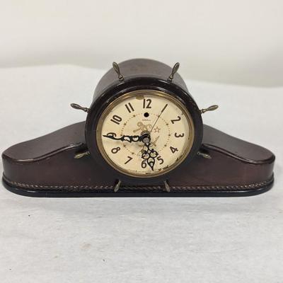 Battery Operated Antique Telechron Ships Bell Clock