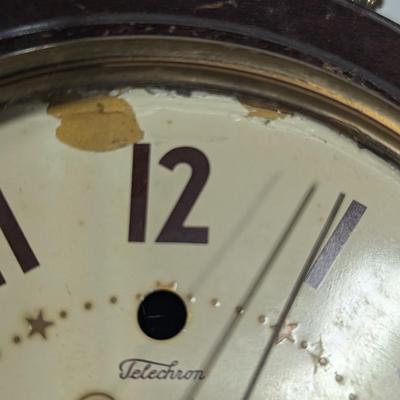Battery Operated Antique Telechron Ships Bell Clock
