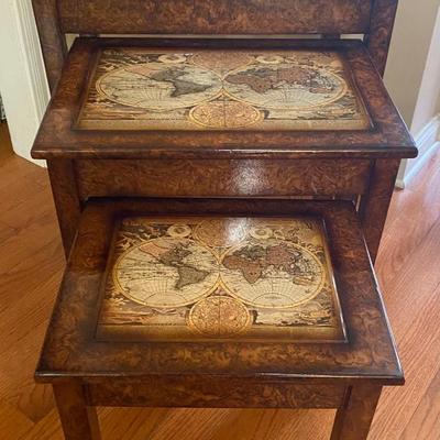 Set of 3 laminated wood nesting tables