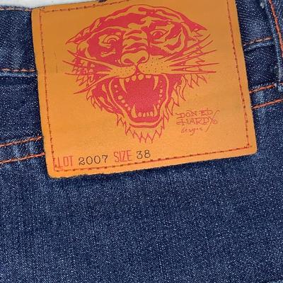 Vintage Ed Hardy Embroidered Jeans, Chinese Tiger - 38X32