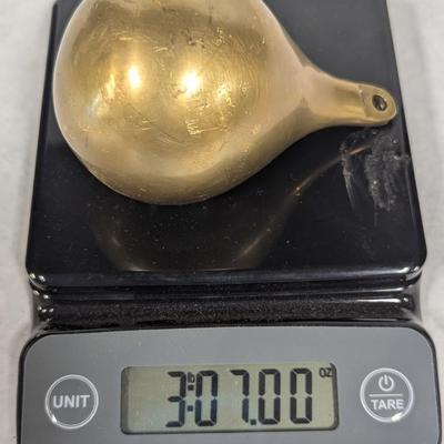 Antique Dutch Teardrop Brass Clock Weights 3lb 07.00 oz