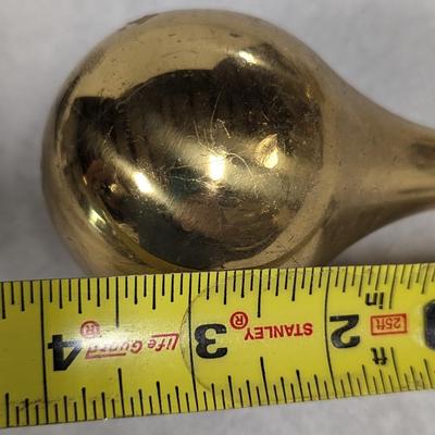 Antique Dutch Teardrop Brass Clock Weights 2lb 11.30 ozs