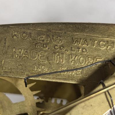 Vintage Rolens Watch Co Made in Korea Clock Movement Mechanism Gears Steampunk. Lot A