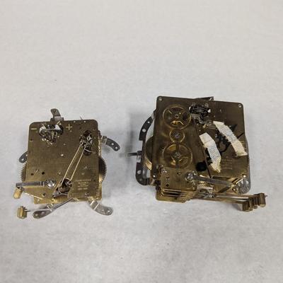 Antique Franz Hermic Two Jewel Clock Movement Mechanism Gears Steampunk Lot C