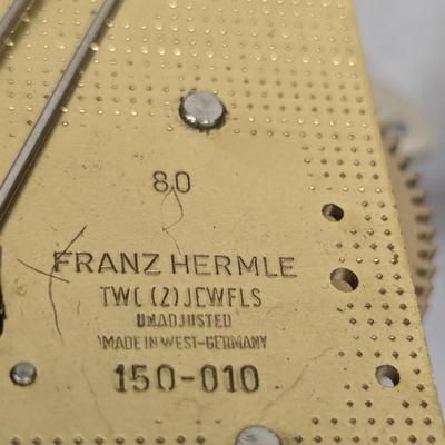 Antique Franz Hermic Two Jewel Clock Movement Mechanism Gears Steampunk Lot C