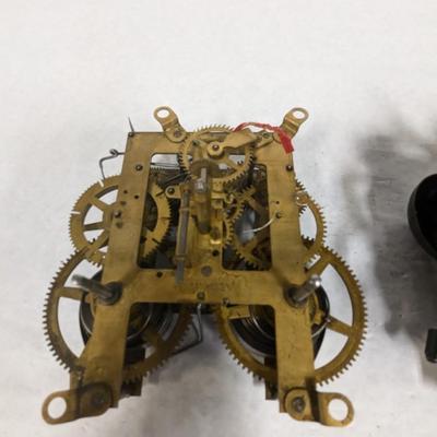 Antique E. Ingram Clock Movement Mechanism Gears Steampunk