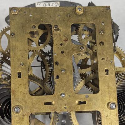Antique E Ingram Clock Movement Mechanism Gears Steampunk