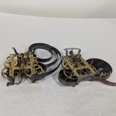 Antique E Ingram Clock Movement Mechanism Gears Steampunk