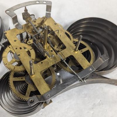 Antique E Ingram Clock Movement Mechanism Gears Steampunk
