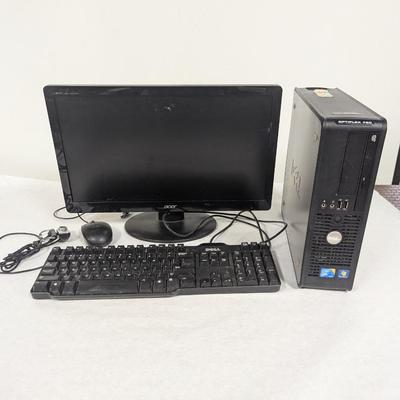 Dell Optiplex 780 With Acer 20" Monitor & Keyboard