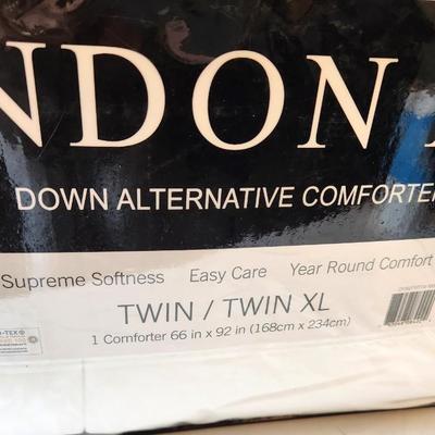 Lot #61 Lot of 2 London Fog Twin Comforters - new in package