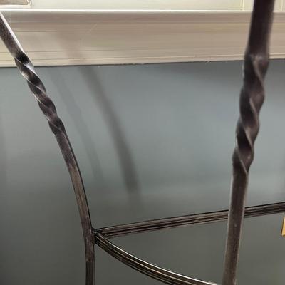 3 Pc. Slate Top Wrought Iron Table Set
