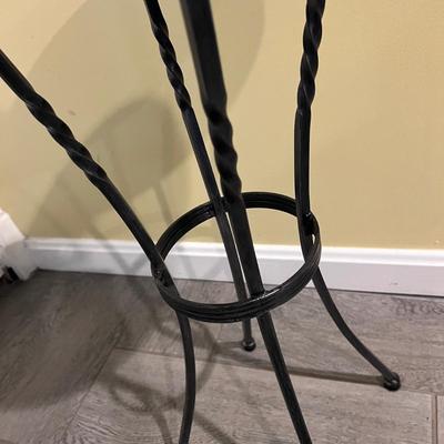3 Pc. Slate Top Wrought Iron Table Set