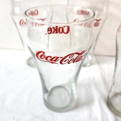 Lot #64 5 Coca-Cola Drinking Glasses