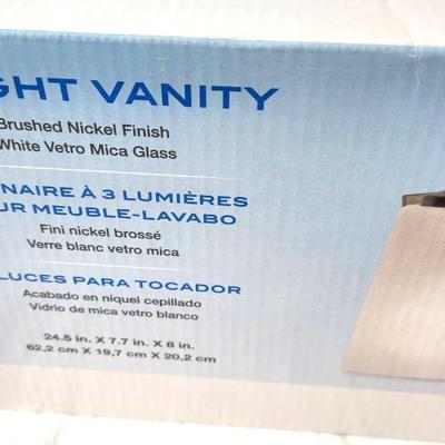 Lot #65 New in Box - Kichler 3 Light Vanity Light Fixture - Brushed Nickel