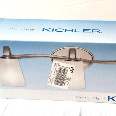 Lot #65 New in Box - Kichler 3 Light Vanity Light Fixture - Brushed Nickel