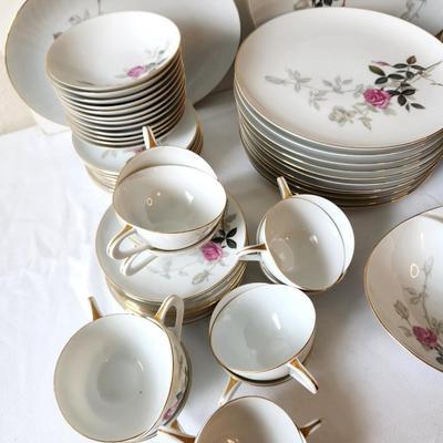 Lot #70 Large Set of Mid Century Sango Dinnerware in the "Bara" pattern - good condition