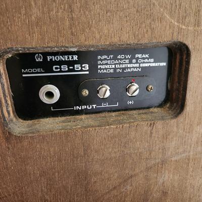 Vintage Pair Pioneer CS-53 Speakers w Spec Sheets