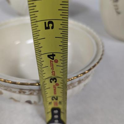Antique B & S Oriental Ivory Pitcher & Bowls