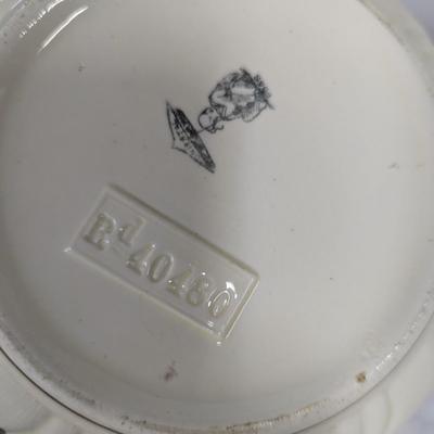 Antique B & S Oriental Ivory Pitcher & Bowls