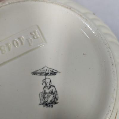 Antique B & S Oriental Ivory Pitcher & Bowls