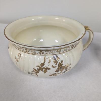 Antique B & S Oriental Ivory Pitcher & Bowls