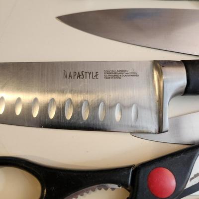 Large Knife Storage Block with Knives Henckels Ed Wusthof Dreizackwerk & others