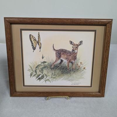 R. J. McDonald "Spring White Tail Deer Fawn" Signed