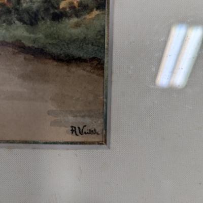 Framed Landscape Painting Artist Signed