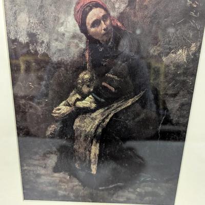 Framed Mother Protecting Her Child Print