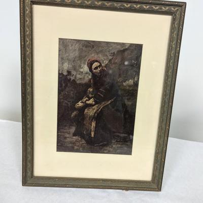 Framed Mother Protecting Her Child Print