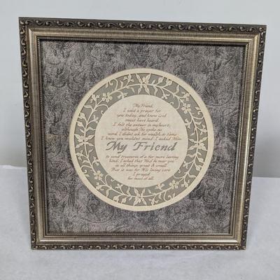Framed "My Friend" Prayer