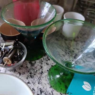2 margarita glasses